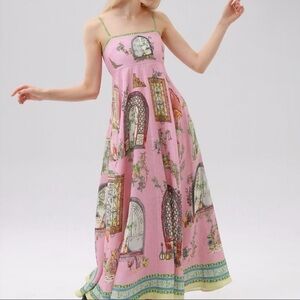 knee length dresses for ladies Georgie Midi Dress in Blue Floral main image 1